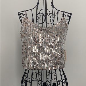 NET! Sequined crop top